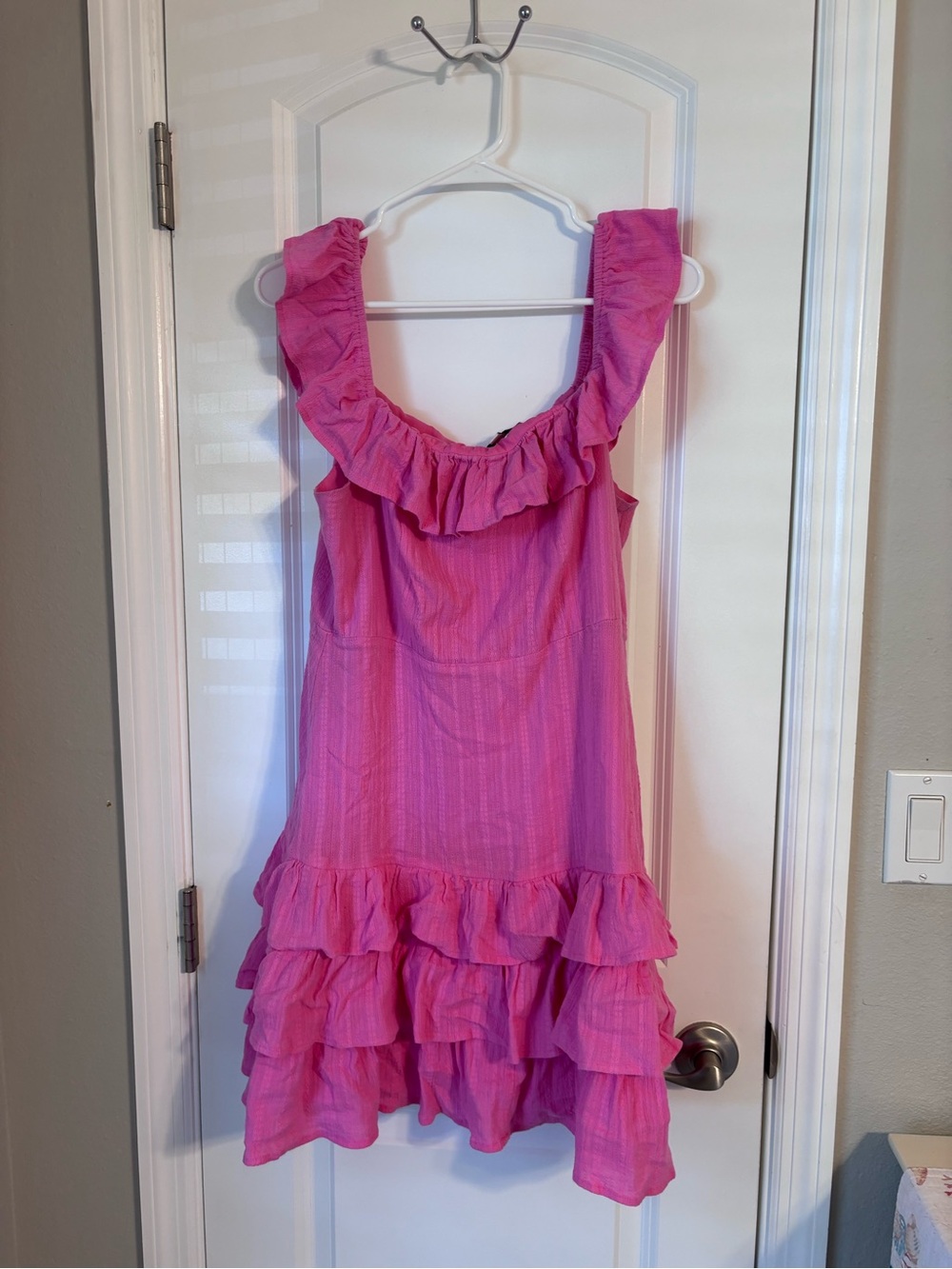 Pinch Bright Pink Ruffle Tiered Sundress